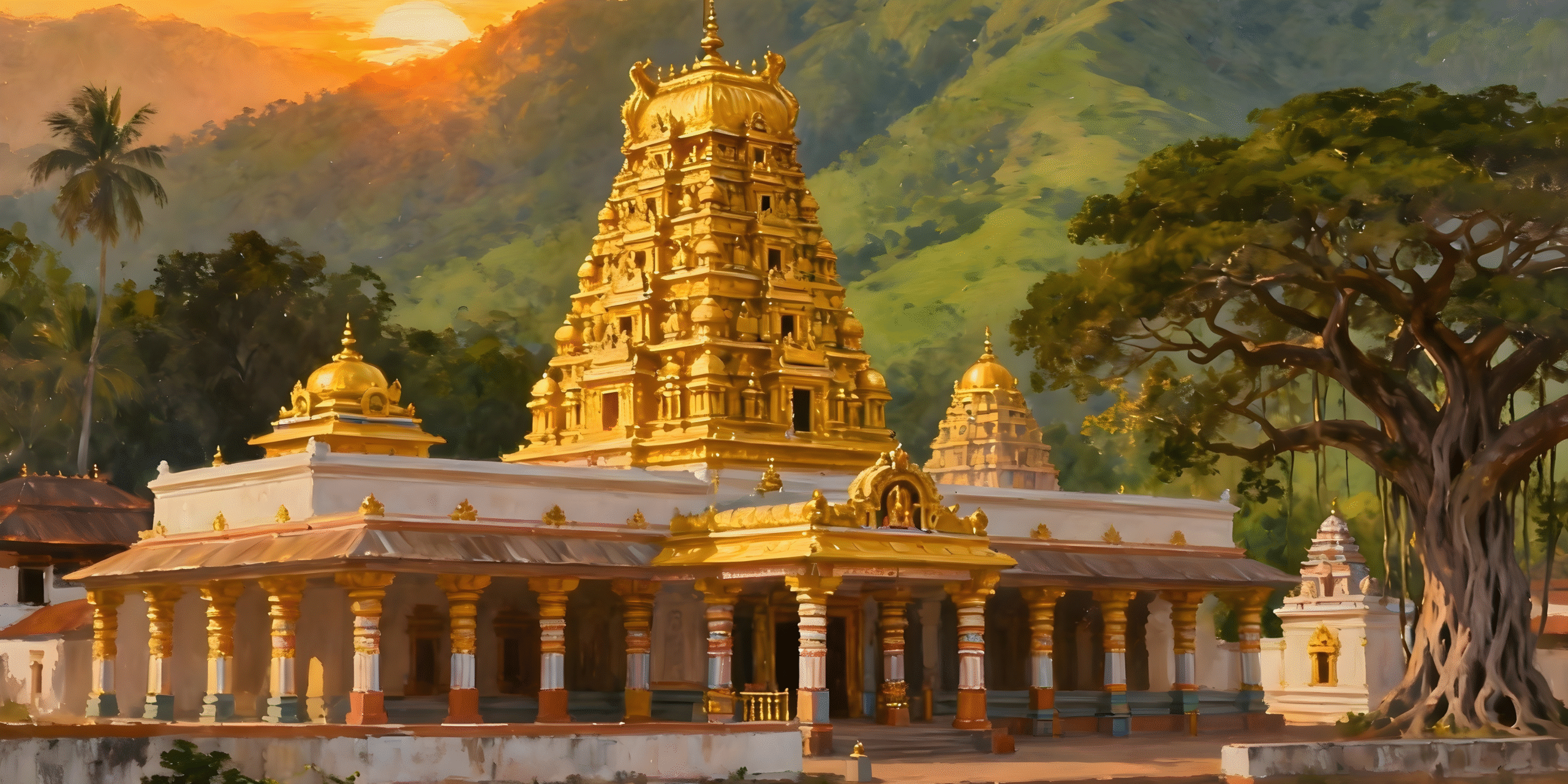 Sringeri Sharada Peetham on Tunga River